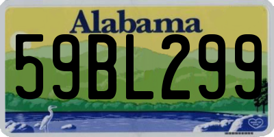 AL license plate 59BL299