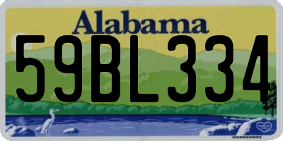 AL license plate 59BL334