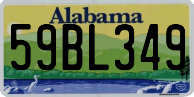 AL license plate 59BL349