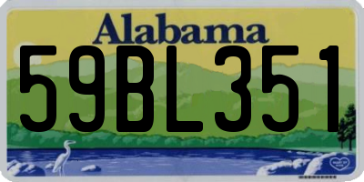 AL license plate 59BL351