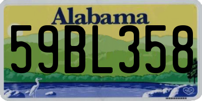 AL license plate 59BL358