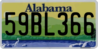 AL license plate 59BL366