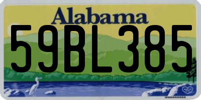 AL license plate 59BL385