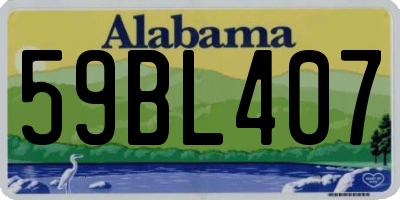 AL license plate 59BL407