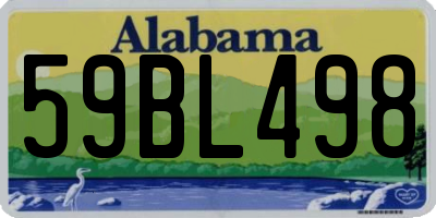 AL license plate 59BL498