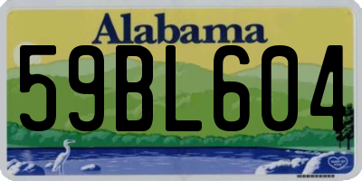 AL license plate 59BL604