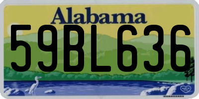 AL license plate 59BL636
