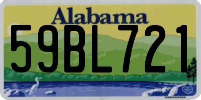 AL license plate 59BL721