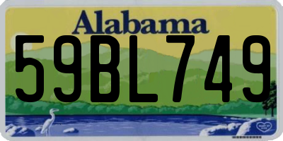 AL license plate 59BL749