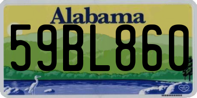 AL license plate 59BL860