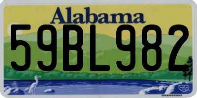 AL license plate 59BL982