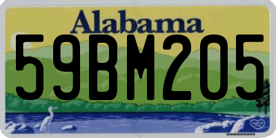AL license plate 59BM205