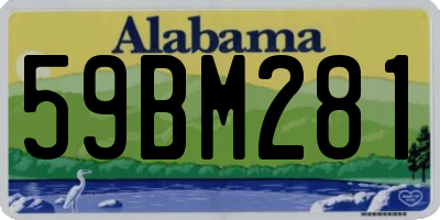 AL license plate 59BM281
