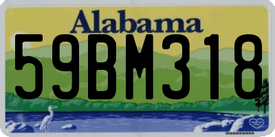 AL license plate 59BM318