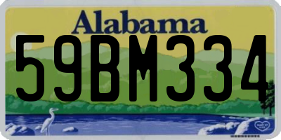 AL license plate 59BM334