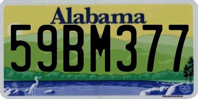 AL license plate 59BM377