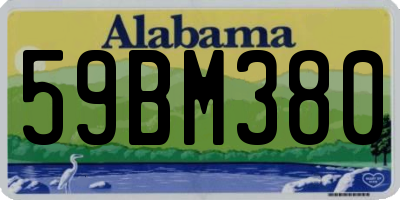 AL license plate 59BM380