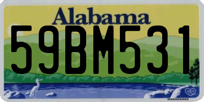 AL license plate 59BM531
