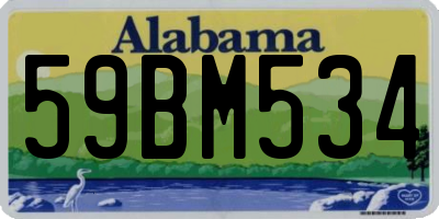 AL license plate 59BM534