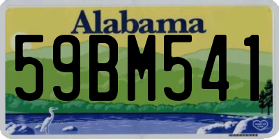AL license plate 59BM541