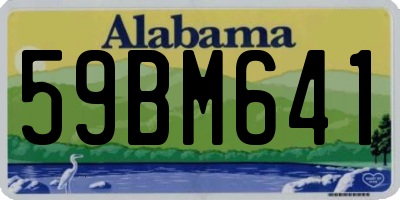 AL license plate 59BM641