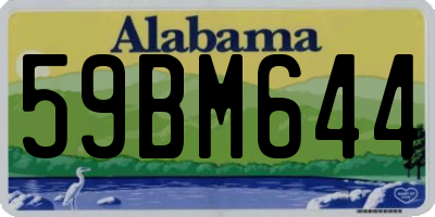AL license plate 59BM644