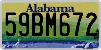 AL license plate 59BM672