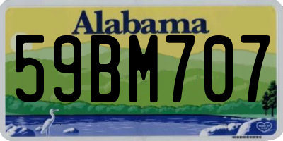 AL license plate 59BM707