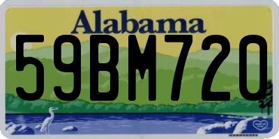 AL license plate 59BM720