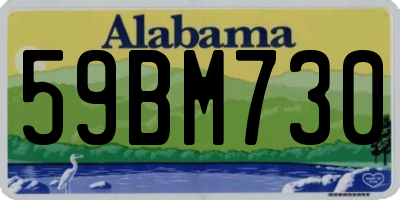 AL license plate 59BM730
