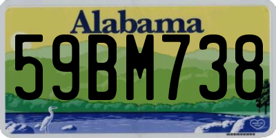 AL license plate 59BM738
