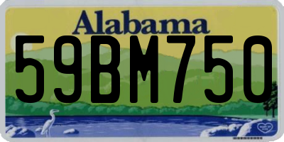 AL license plate 59BM750