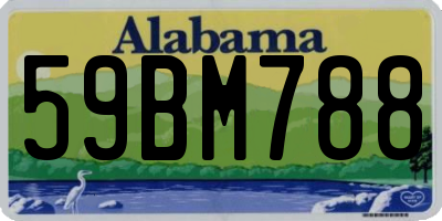 AL license plate 59BM788