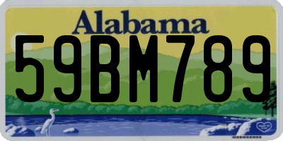 AL license plate 59BM789