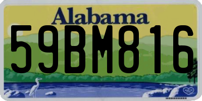 AL license plate 59BM816