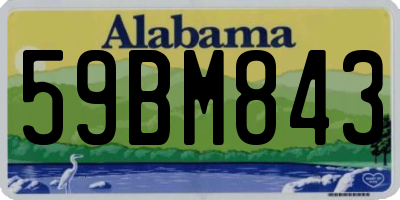 AL license plate 59BM843