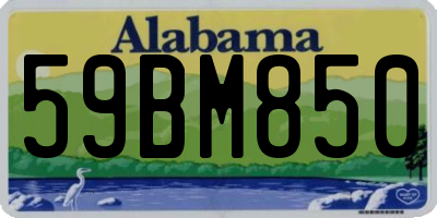 AL license plate 59BM850