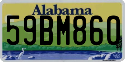 AL license plate 59BM860