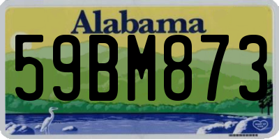 AL license plate 59BM873