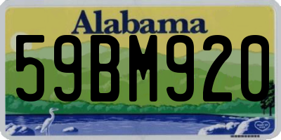 AL license plate 59BM920