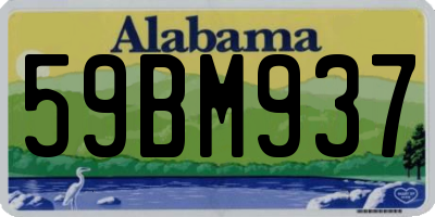 AL license plate 59BM937