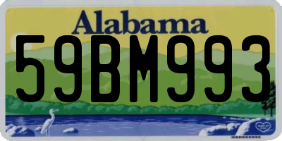 AL license plate 59BM993