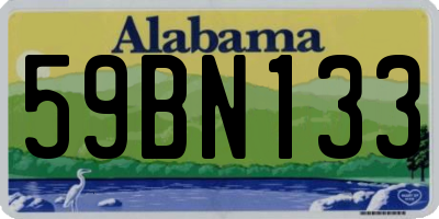 AL license plate 59BN133