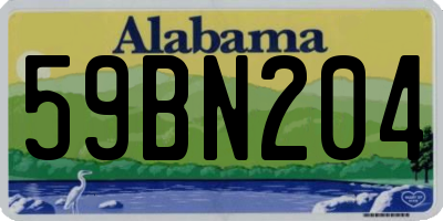 AL license plate 59BN204