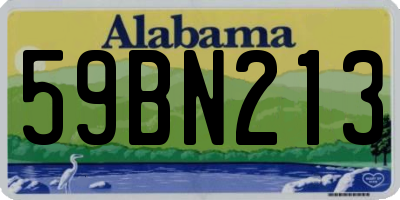 AL license plate 59BN213