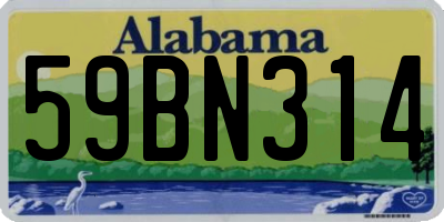 AL license plate 59BN314