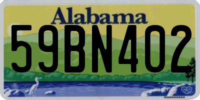 AL license plate 59BN402