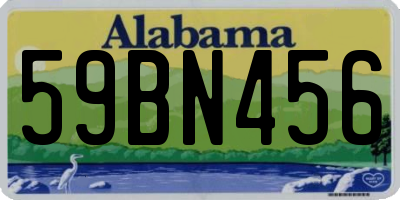 AL license plate 59BN456