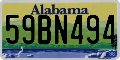 AL license plate 59BN494