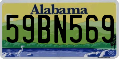 AL license plate 59BN569